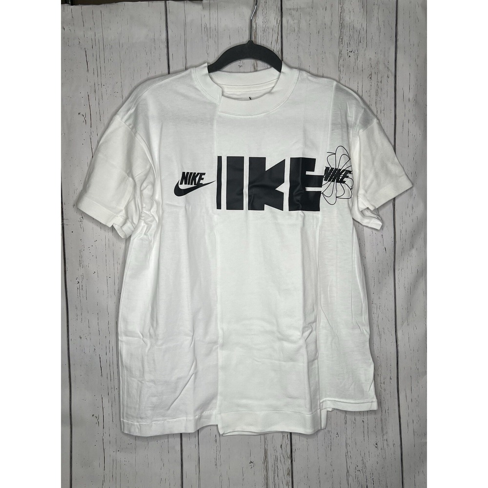 Size XS - Nike x Sacai Women's Hybrid Short Sleeve Tee White CD6311 100
